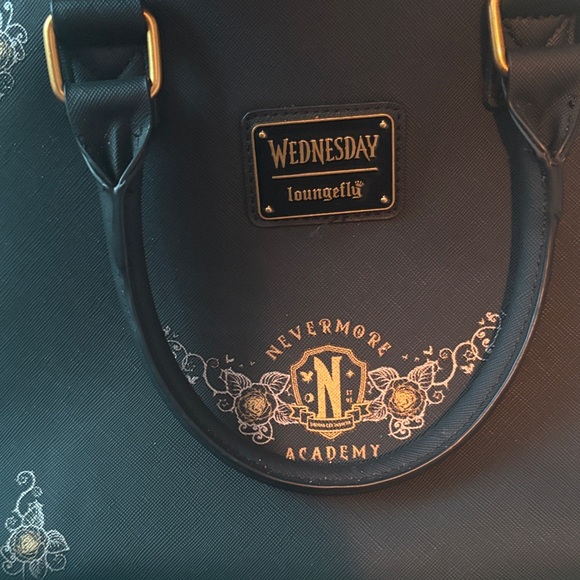 Wednesday lounge fly black Typewriter Design Handbag - Picture 2 of 5